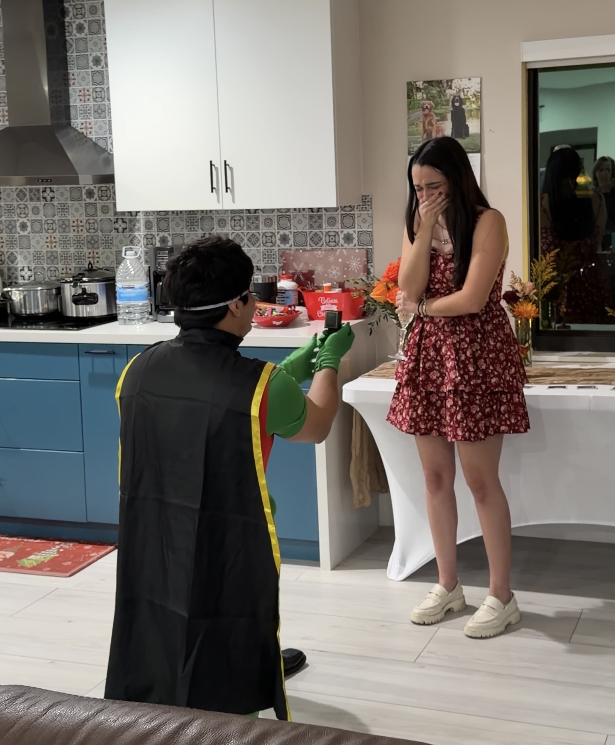 PJ proposing to Gaby on Thanksgiving